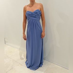 Monique lhuillier blue bridesmaid dress
